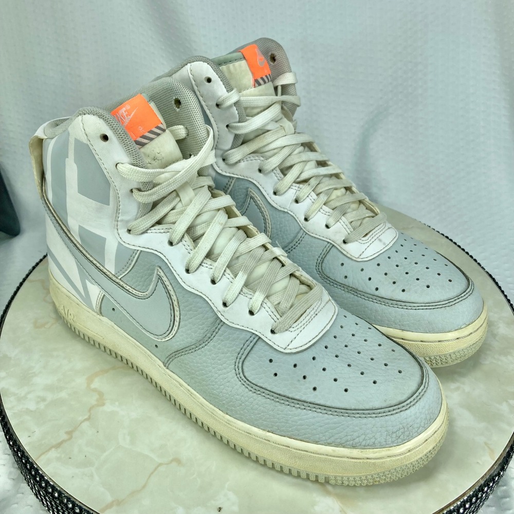 Nike Air Force 1 High 07 LV8 Shoes Mens 8.5 Wolf Grey White Streetwear Sneakers